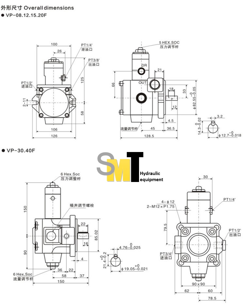 VP Series Variable Vane Pump Low Pressure Hydraulic Pump