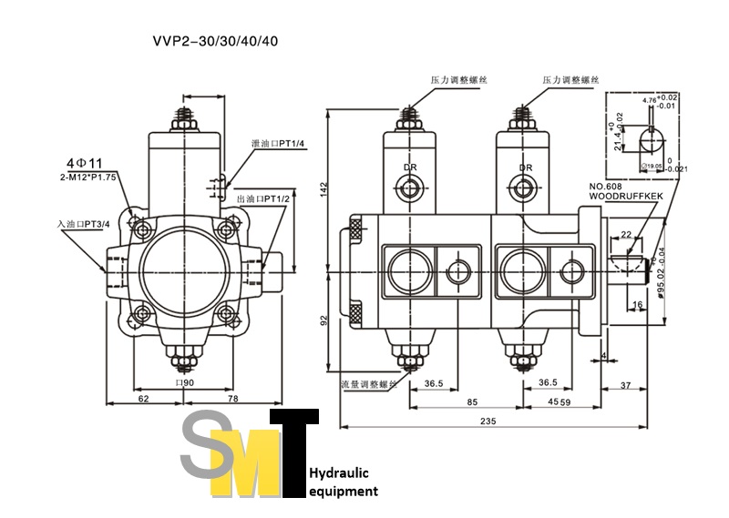 VP Series Variable Vane Pump Low Pressure Hydraulic Pump